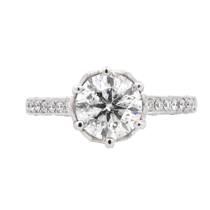 18K White Gold 1.86ct Round Diamond Engagement Ring