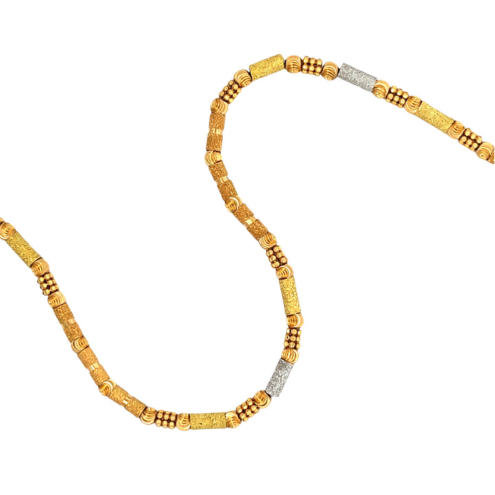 22K Tri-Color Gold Luxe Statement Necklace 18