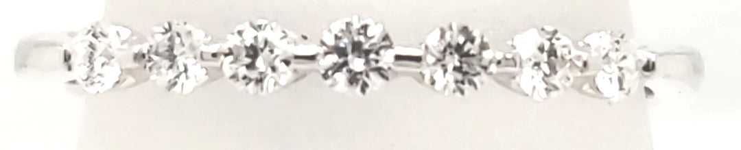 14K White Gold 0.25ctw Diamond Bubble Wedding Band