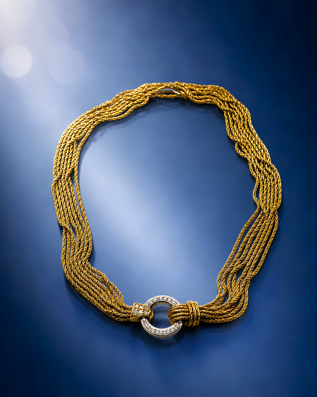 Tiffany & Co. 18K Yellow Gold Diamond Estate Necklace