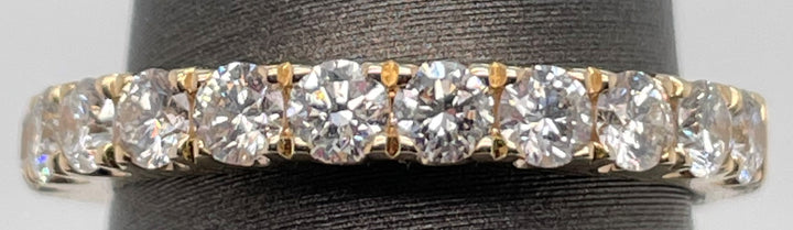 14K Yellow Gold 0.92ctw Round Diamond Women's Wedding Band