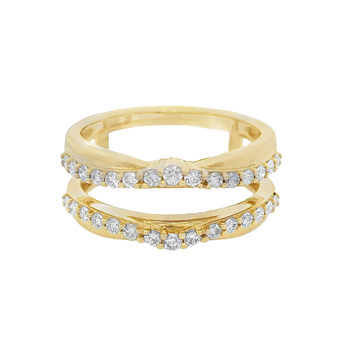 14K Yellow Gold Diamond Wedding Band - Classic Elegance