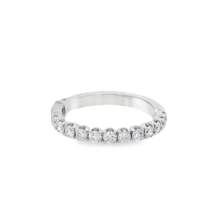 18K White Gold 0.50ct Diamond Four Prong Wedding Band