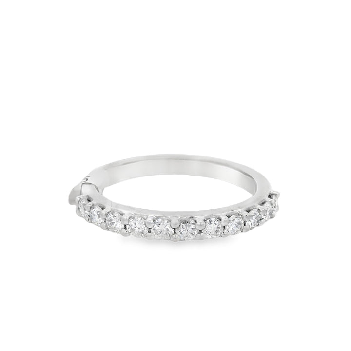 Platinum Round Diamond Women's Wedding Band