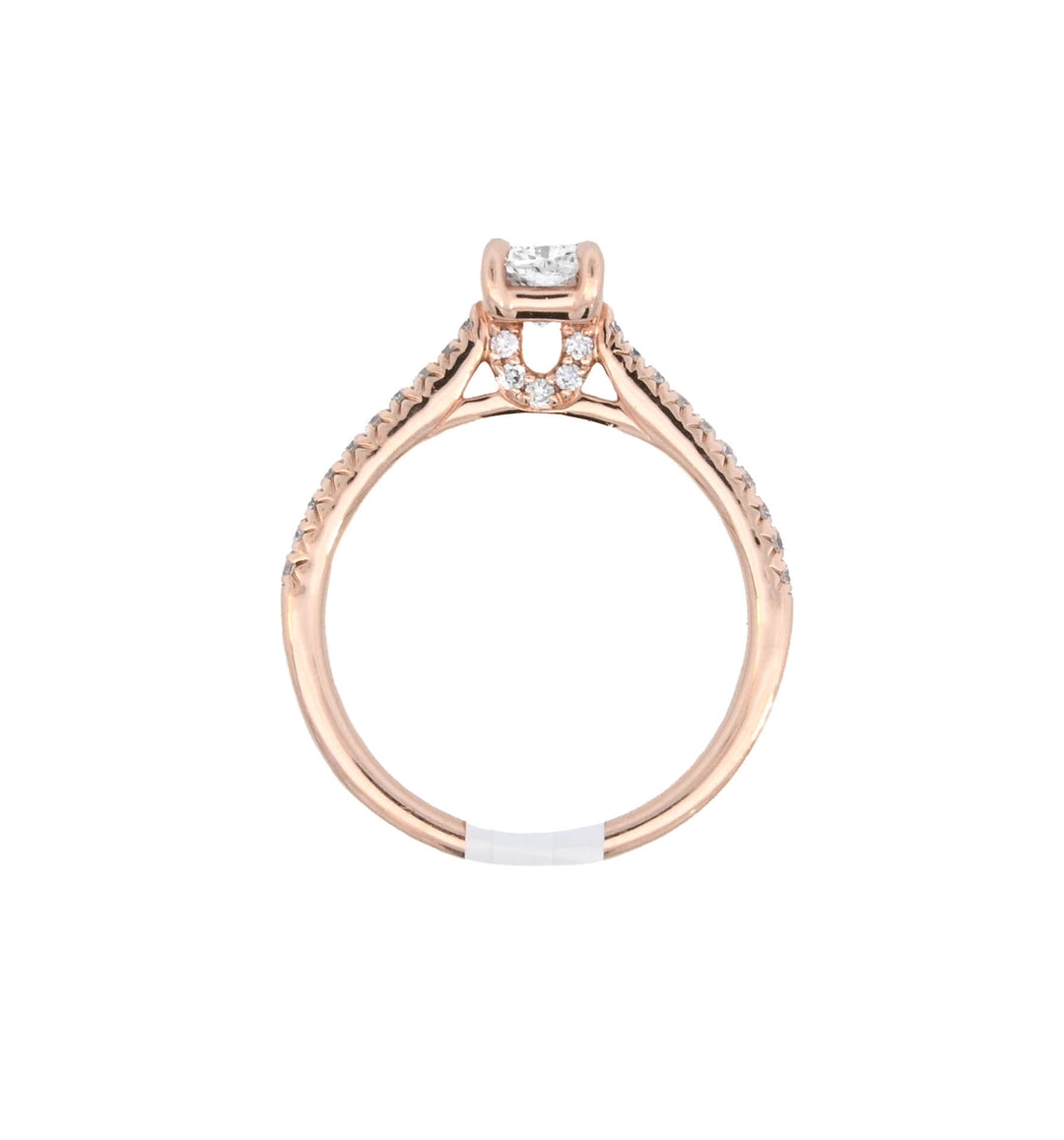 14K Rose Gold 0.75ct Radiant Diamond Solitaire Ring