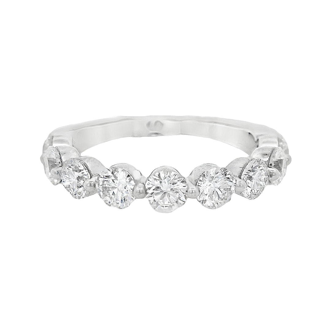 14K White Gold Round Diamond Wedding Band (1.69 ctw)
