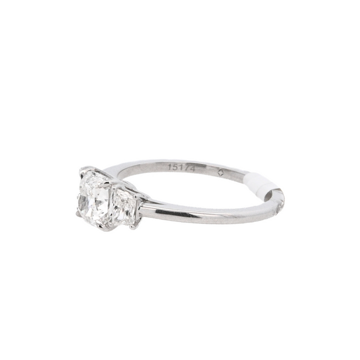 Platinum 1.00Ct Diamond 3 Stone Engagement Ring
