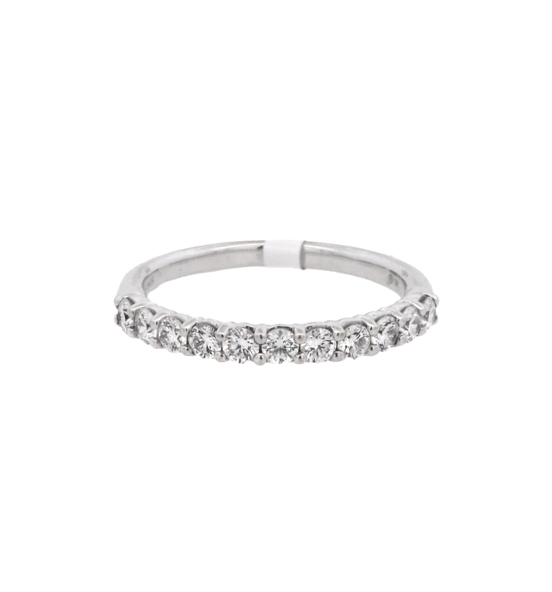 14K White Gold 0.50ct Diamond Shared Prong Women's Wedding Band