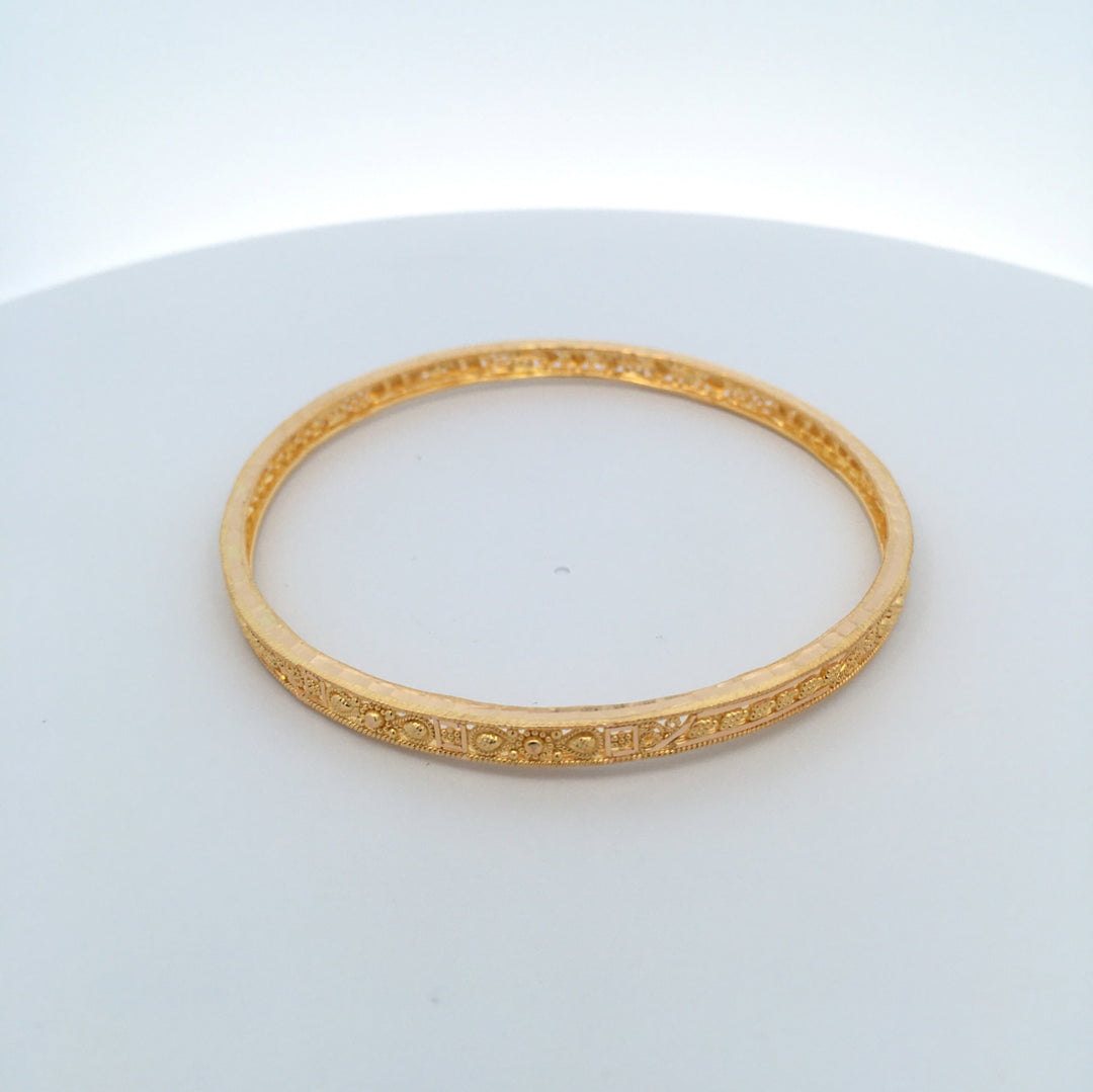 22K Yellow Gold Classic Solid Bangle Bracelet
