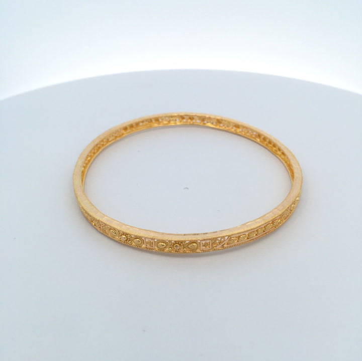 22K Yellow Gold Solid Classic Bangle Bracelet