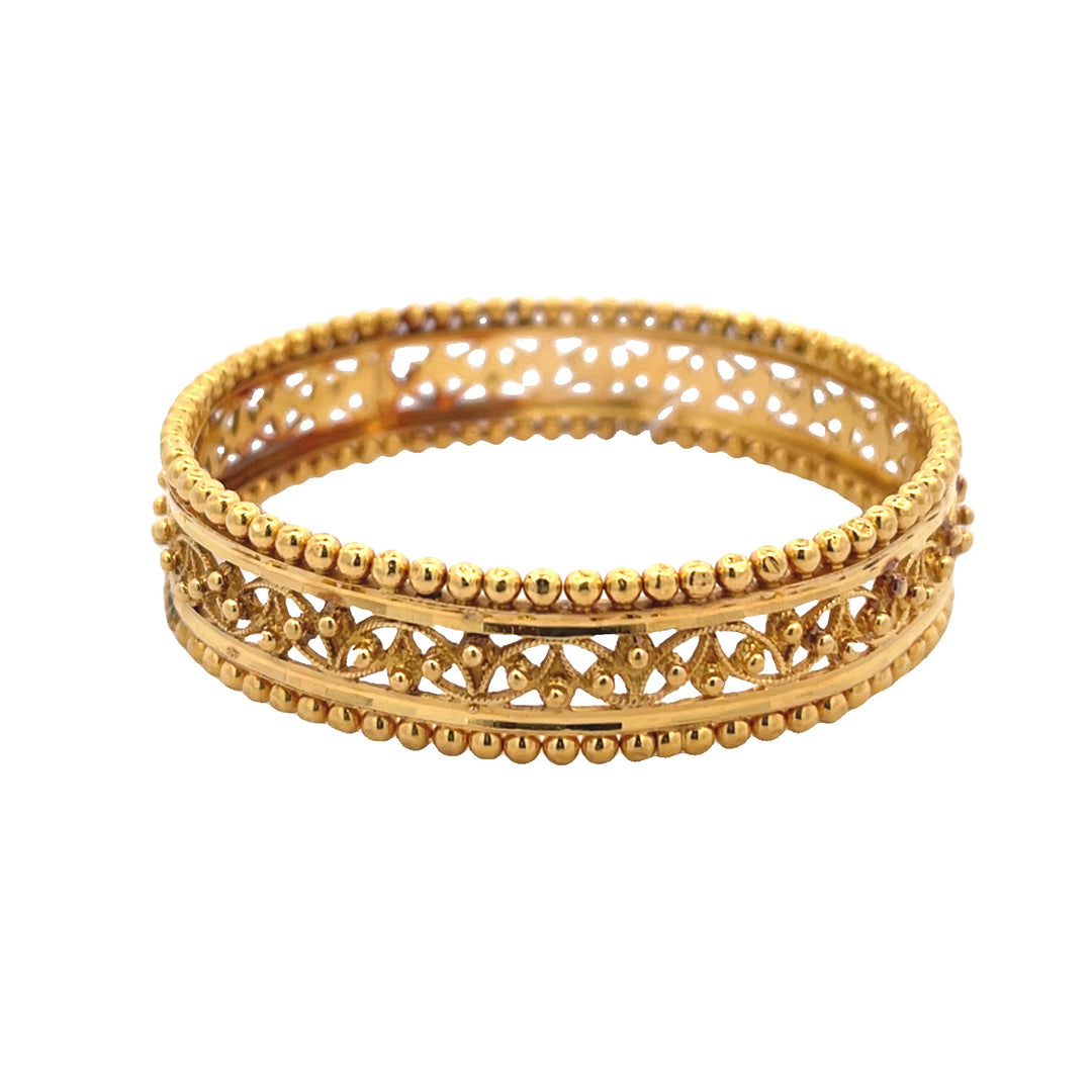 22K Yellow Gold Classic Solid Bangle Bracelet