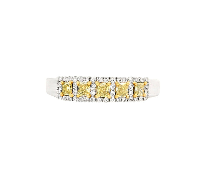 14K Two-Tone Yellow Gold Yellow Diamond Fashion Ring