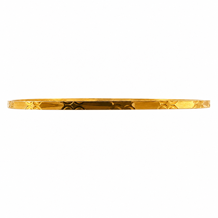 21K Yellow Gold Women's Classic Bangle Bracelet