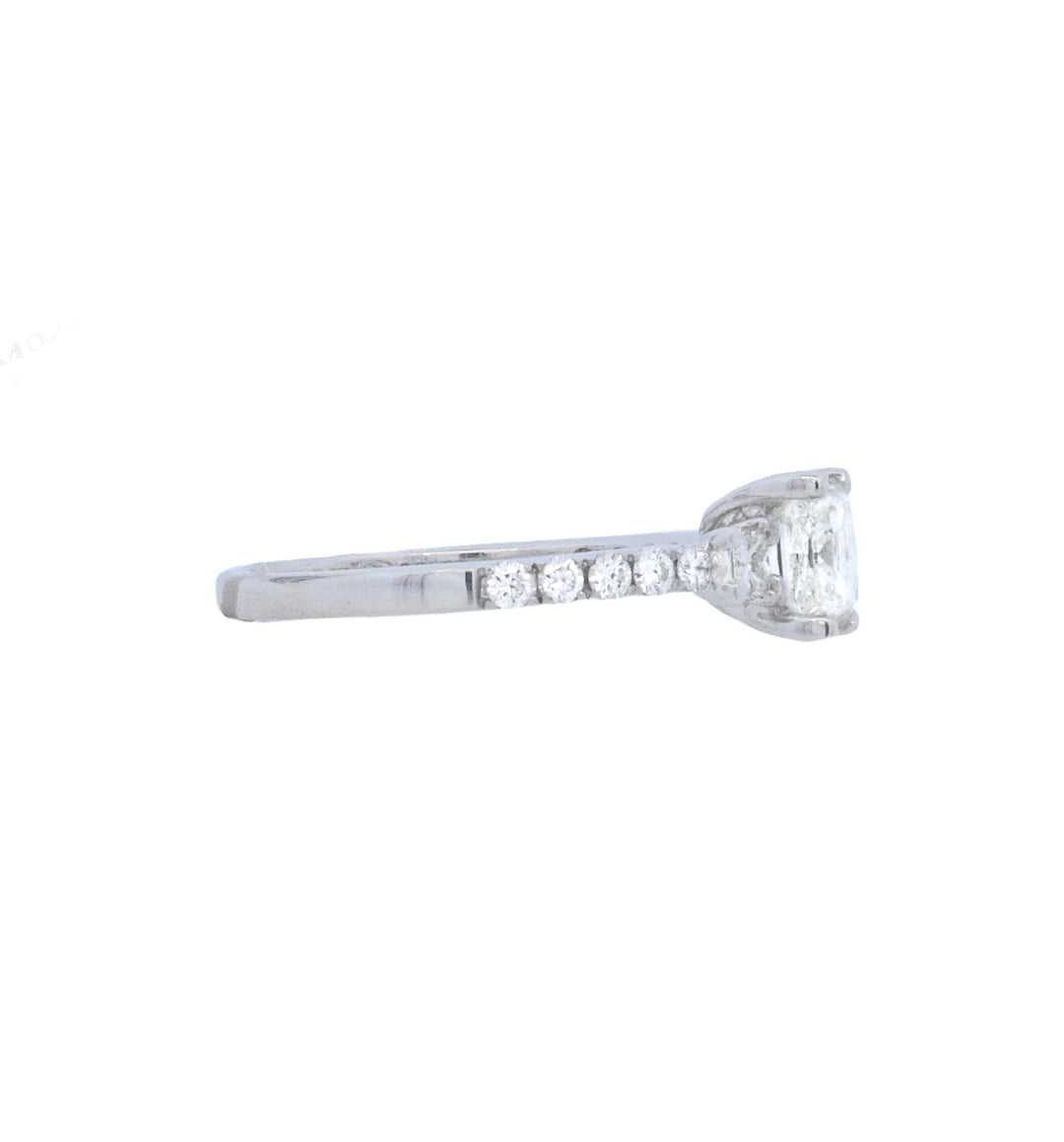 18K White Gold 1CT Princess Diamond Solitaire Ring
