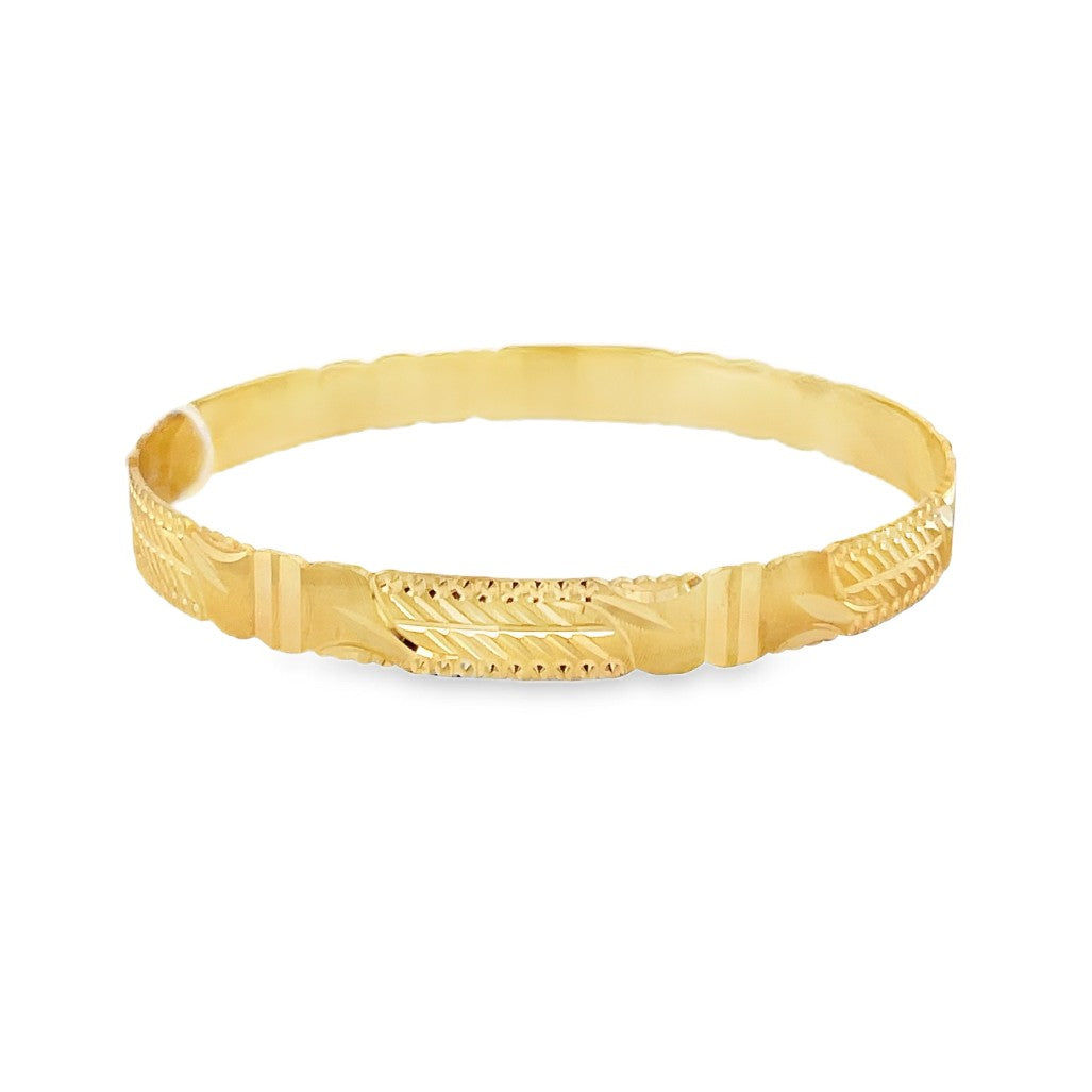 22K Yellow Gold Designer Luxury Bangle Bracelet