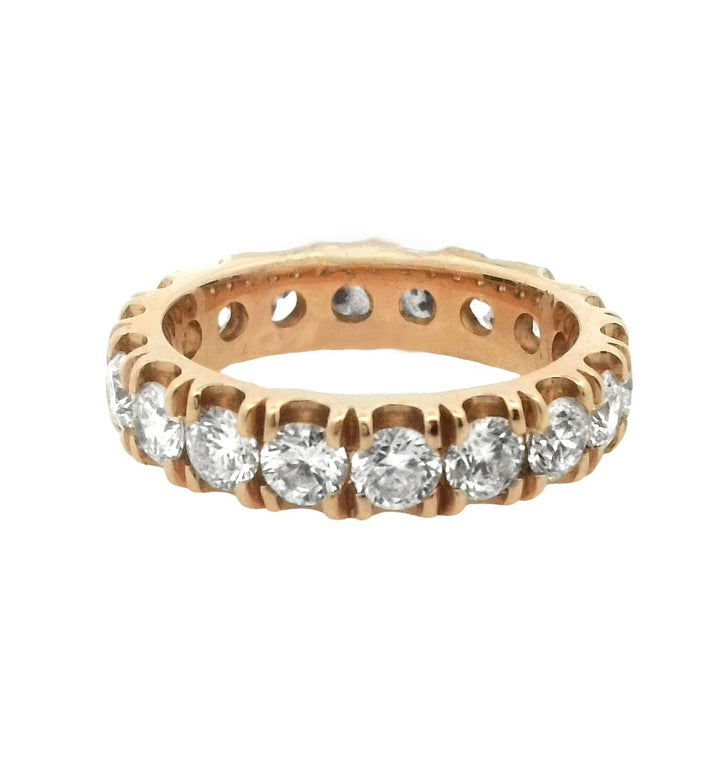14K Rose Gold 3CT Diamond Full Eternity Band