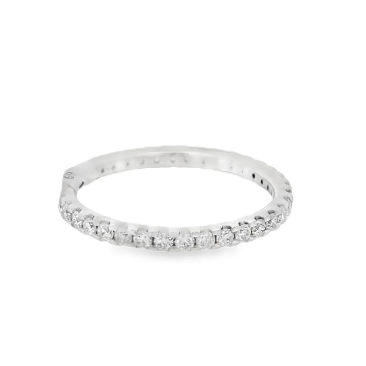 14K White 0.44ct Diamond Women's Wedding Band