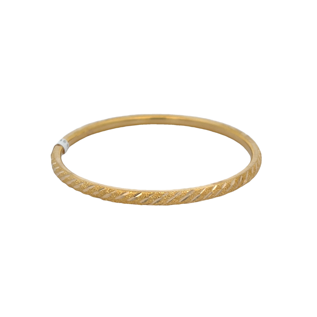 22K Yellow Gold Diamond Cut Luxury Bangle Bracelet