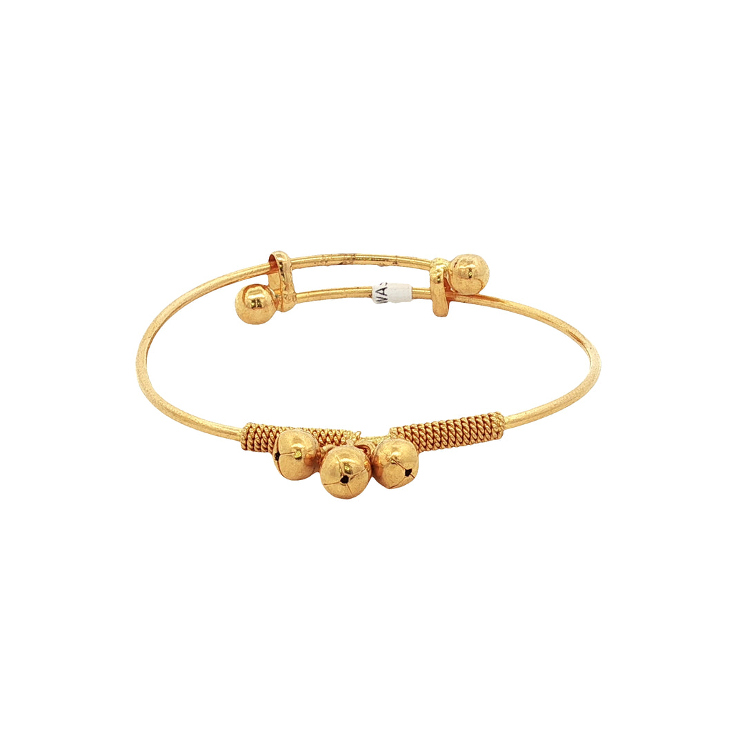 22K Yellow Gold Delicate Baby Bangle Bracelet