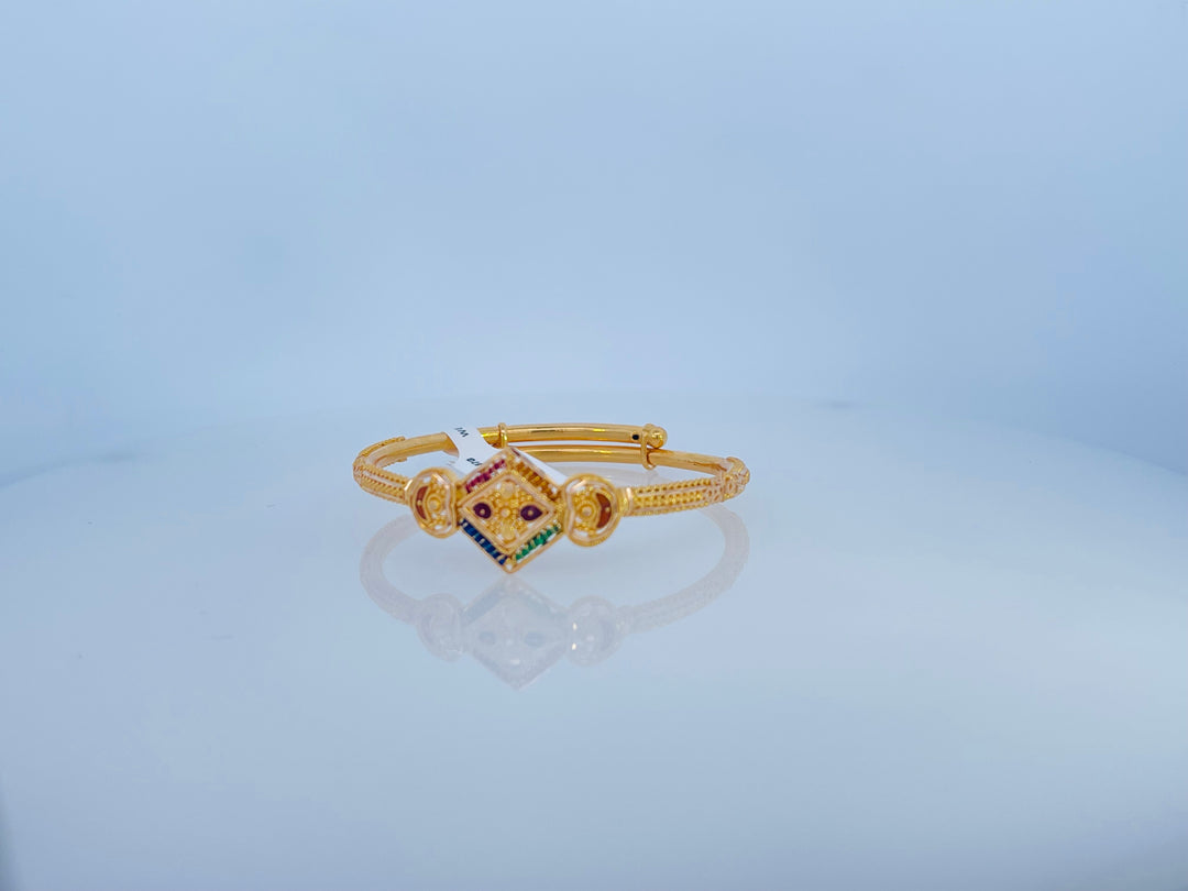 22K Yellow Gold Delicate Baby Bangle Bracelet