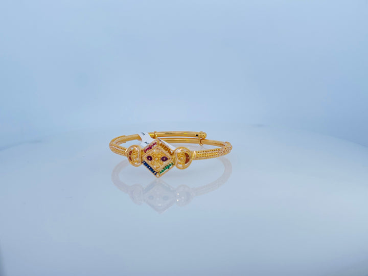 22K Yellow Gold Delicate Baby Bangle Bracelet