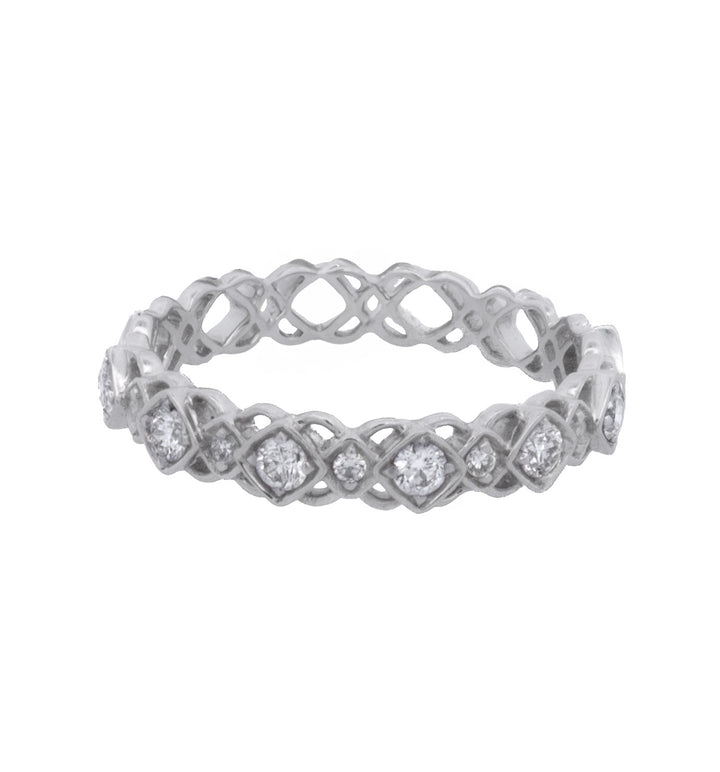 18K White Gold 0.33ctw Round Diamond Women's Wedding Band