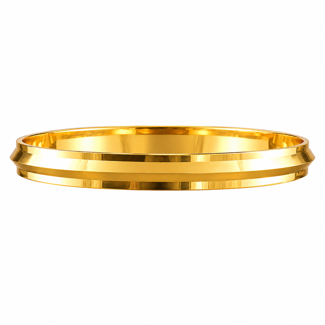 22K Yellow Gold Classic Women's Bangle Bracelet