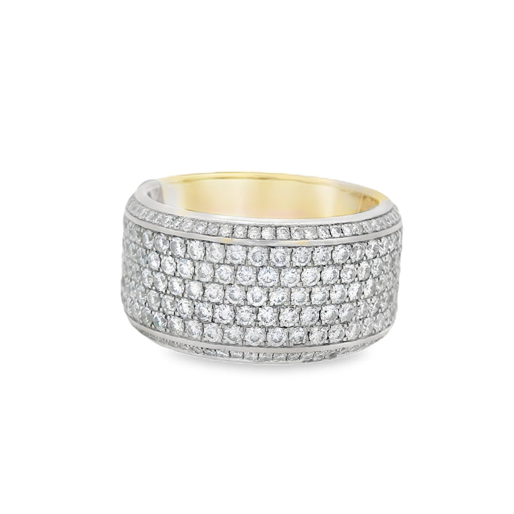 14K Yellow Gold 4ct Round Diamond Women's Anniversary Band