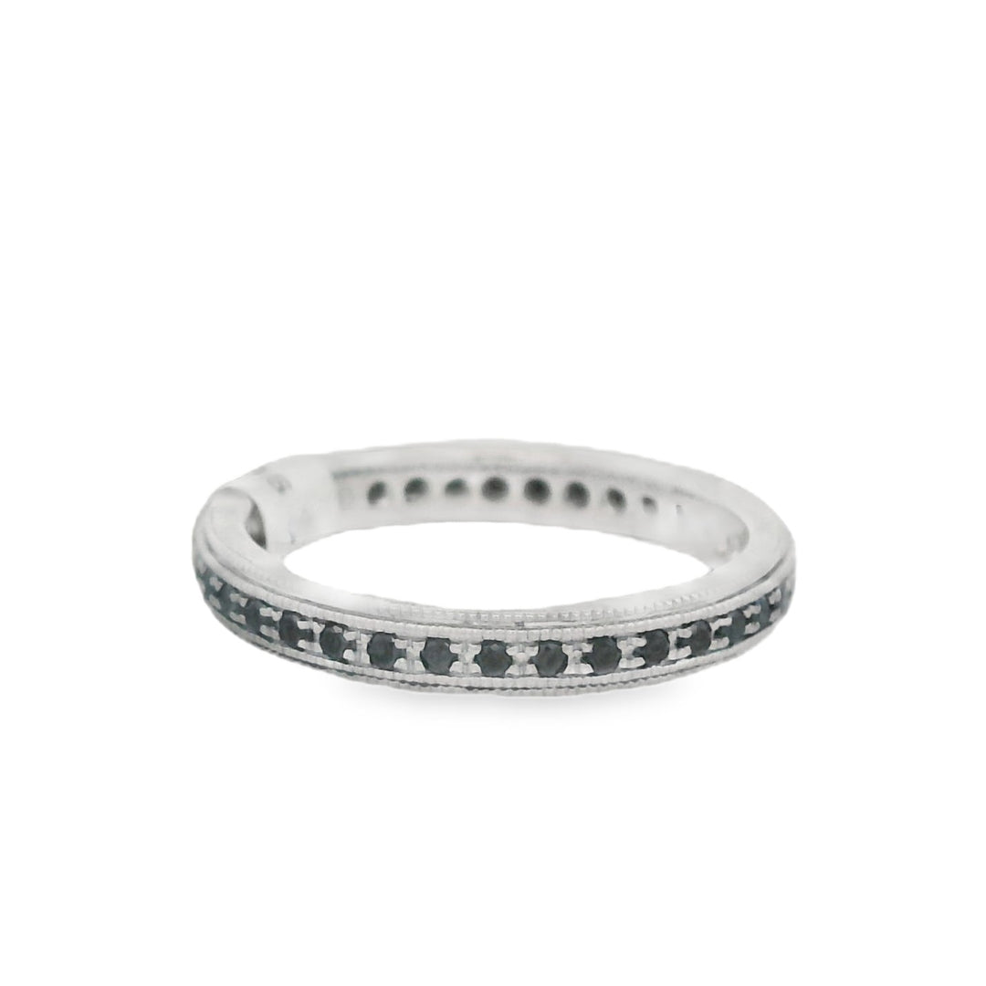 14K White Gold 0.28ct Black Diamond Fashion Ring