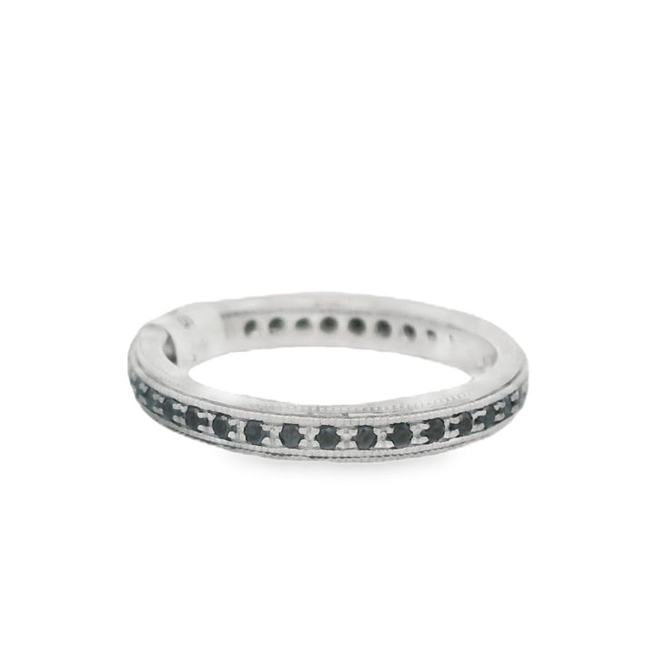 14K White Gold 0.28ct Black Diamond Fashion Ring