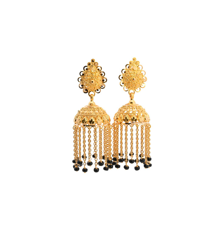 22K Yellow Gold Elegant Dangling Chandelier Earrings