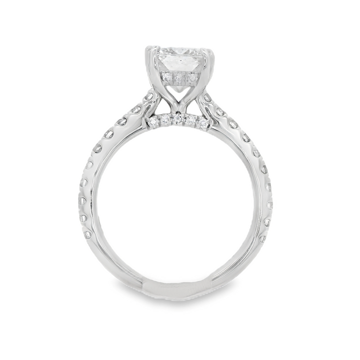 14K White Gold Radiant Diamond Engagement Ring