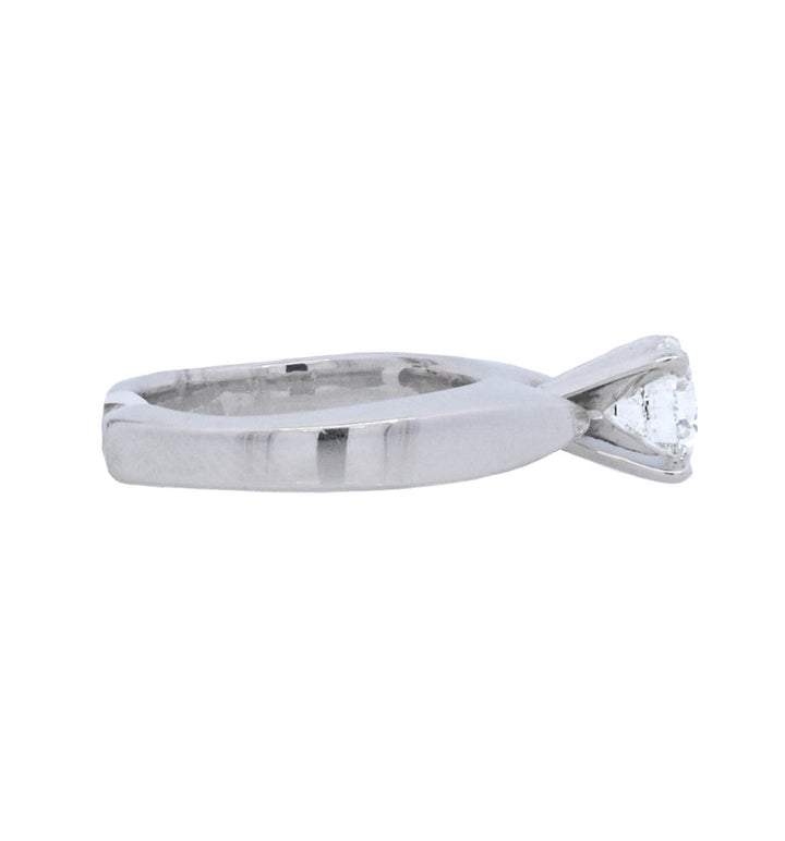 14K White Gold 1.00Ct Round Diamond Solitaire Ring