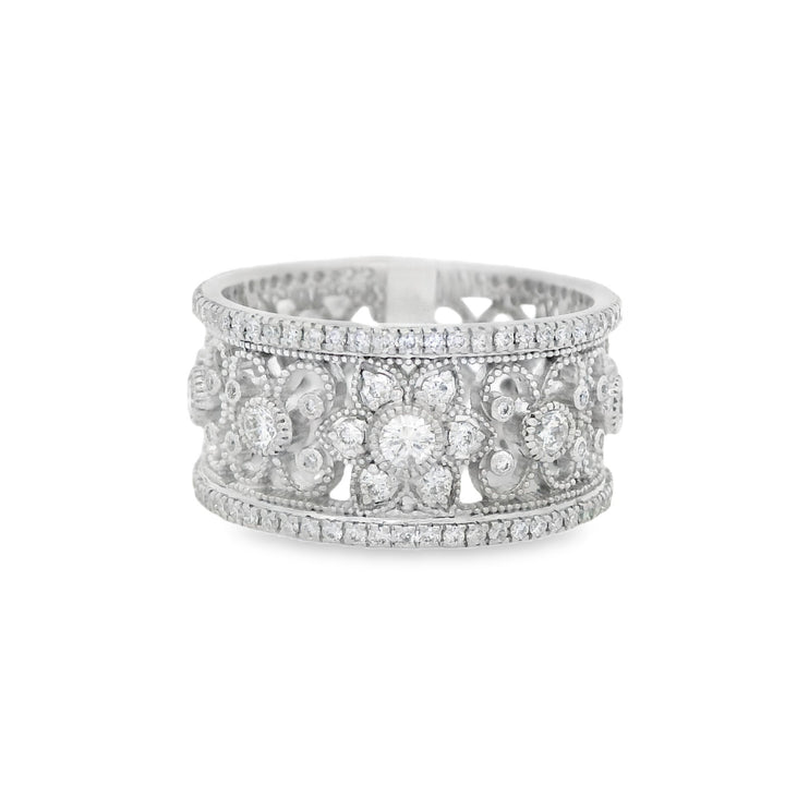 14K White Gold 1.01ct Diamond Anniversary Band