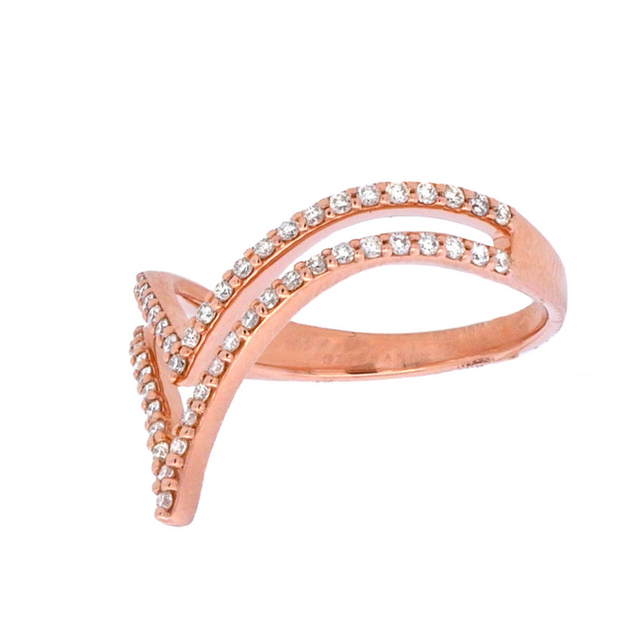 14K Rose Gold 0.35ct Diamond Fashion Ring