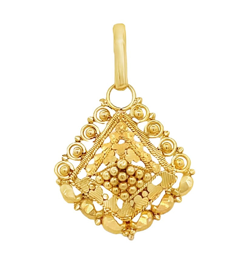 22K Yellow Gold Minimalist Pendant Jewelry Accessory