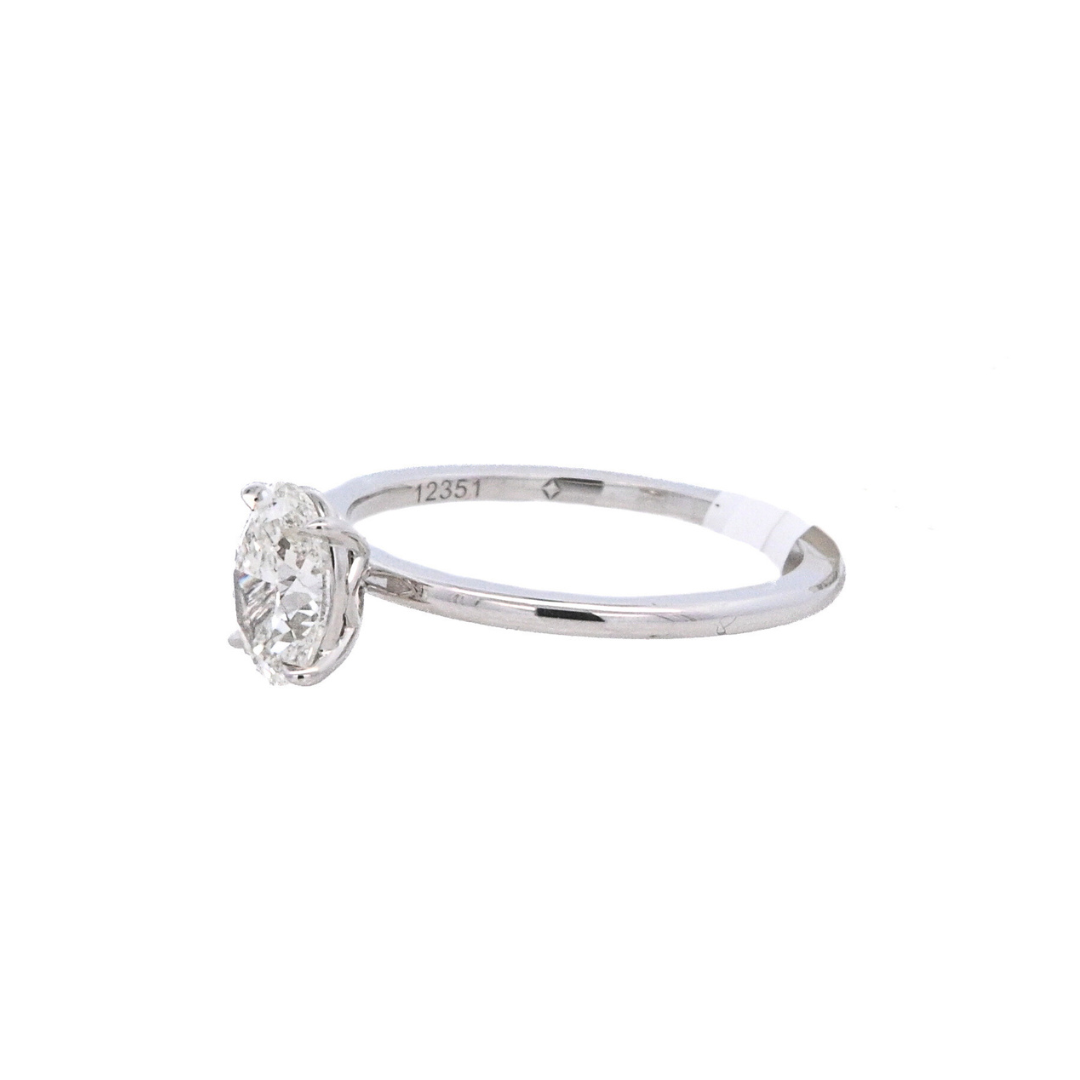 Platinum Oval Diamond 1.00Ct Solitaire Ring