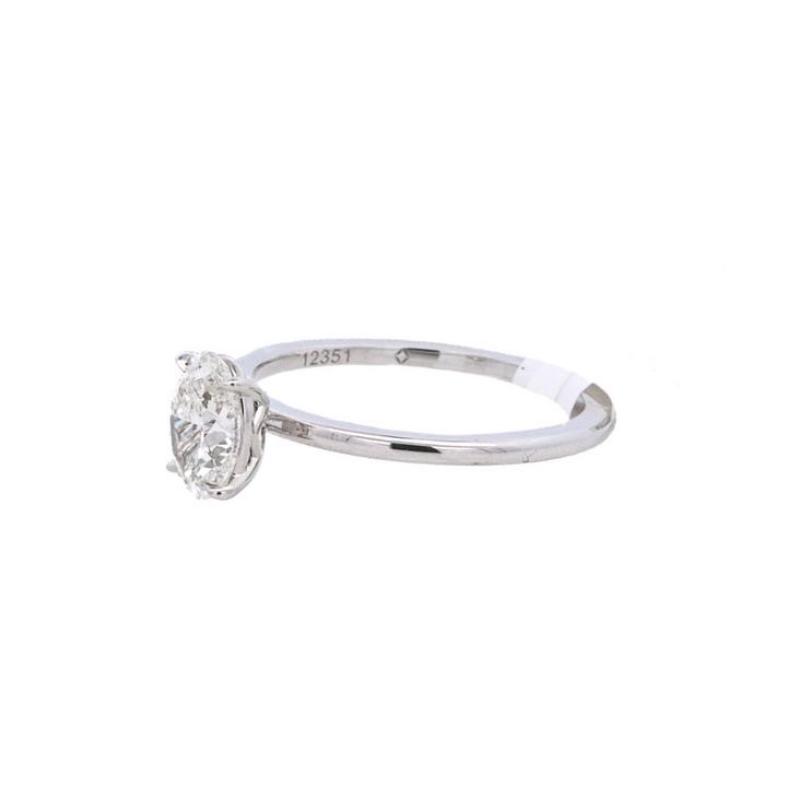 Platinum Oval Diamond 1.00Ct Solitaire Ring