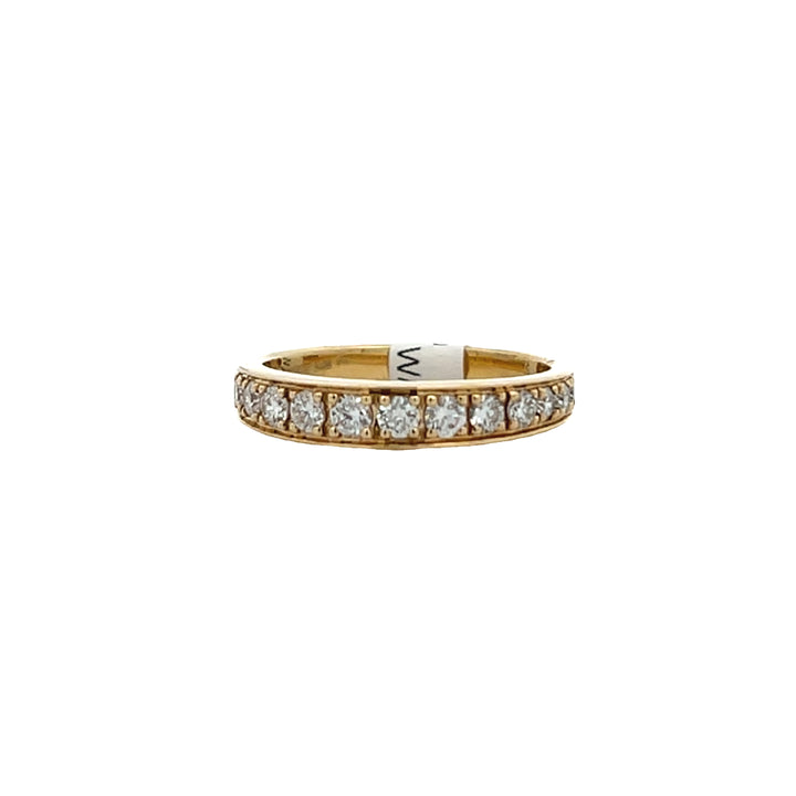 14K Yellow Gold 0.63ct Round Diamond Women's Wedding Band