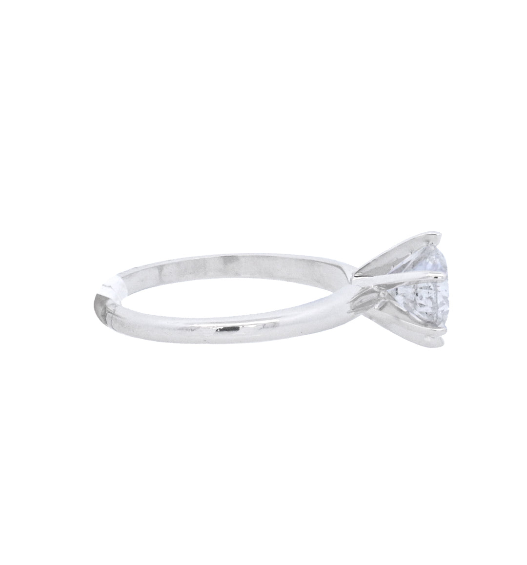 14K White Gold 1.18ct Round Diamond Solitaire Ring