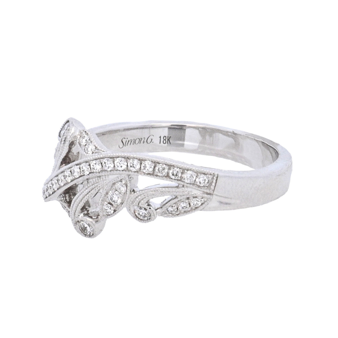 18K White Gold 0.27ct Diamond Simon G. Fashion Ring