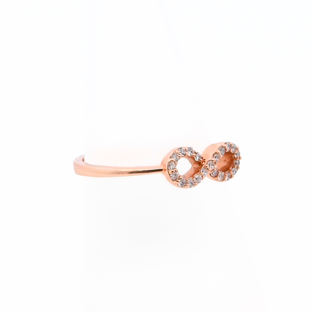 14K Rose Gold 0.13ct Diamond Infinity Fashion Ring
