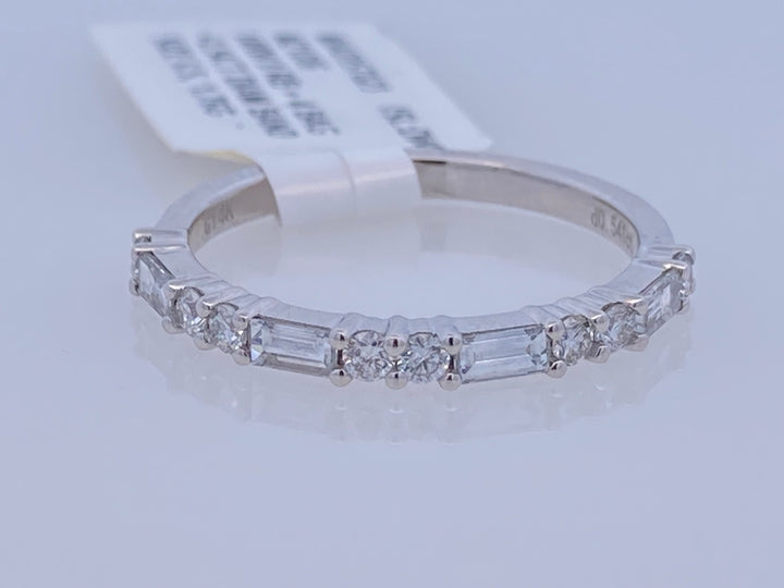 14K White Gold 0.54ct Diamond Stackable Wedding Band