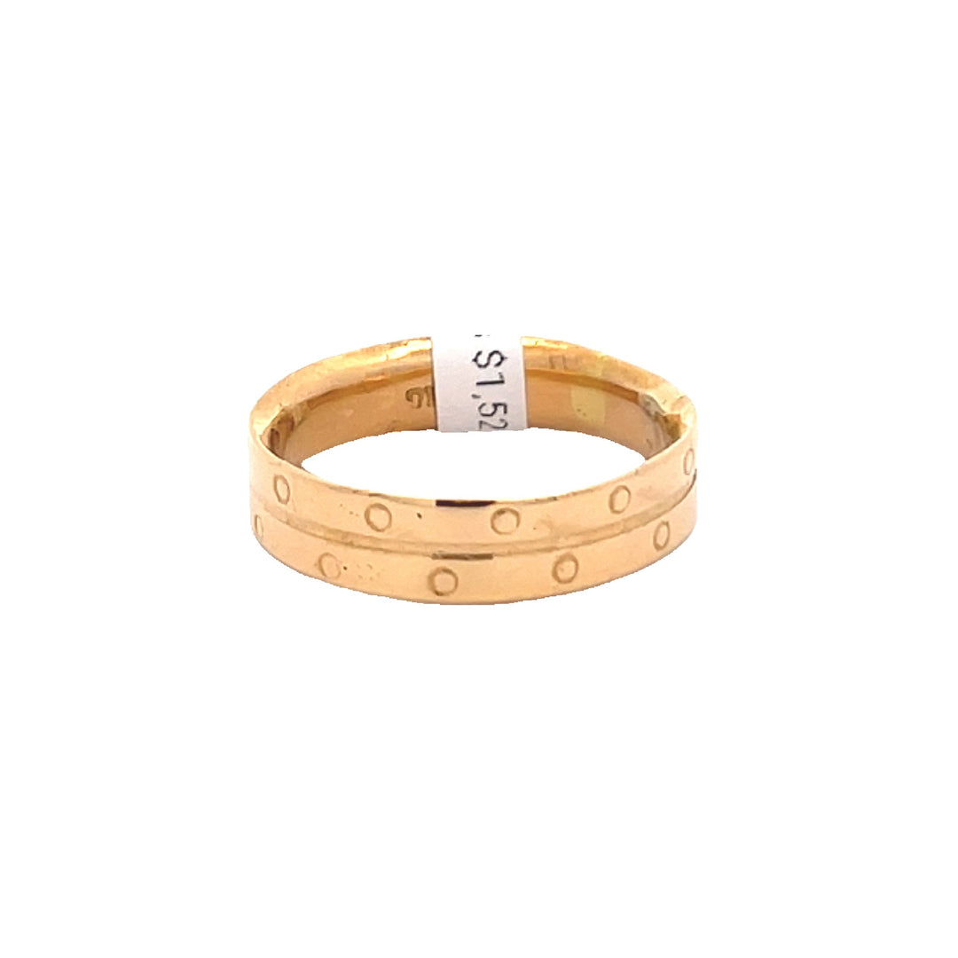 22K Yellow Gold Classic Smooth Band Ring, Size 9