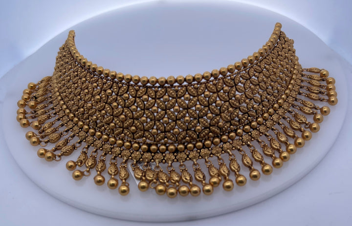 22K Yellow Gold Traditional Indian Decorative Choker