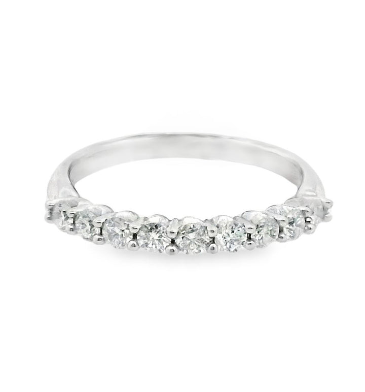 14K White Gold 0.50ct Diamond Bubble Women's Band
