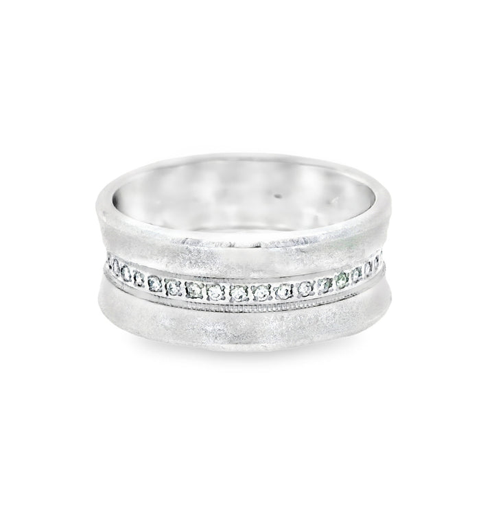 14K White Gold 0.20ctw Diamond Anniversary Wedding Band