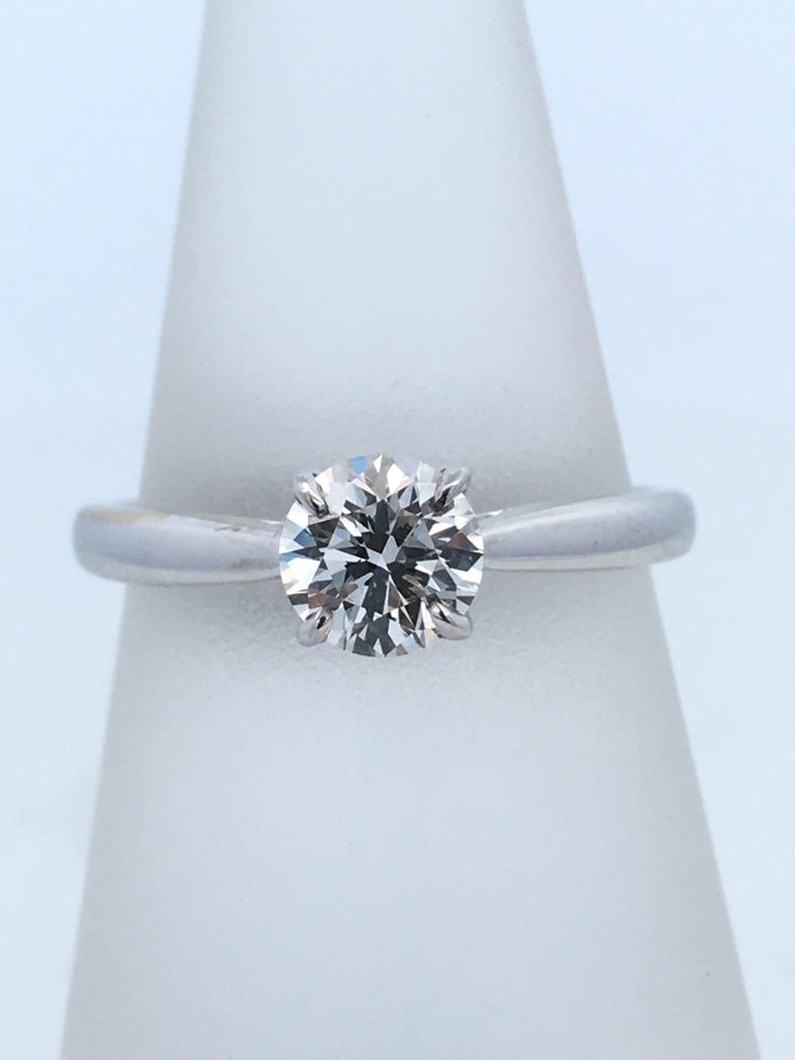 18K White Gold 0.71CT Round Diamond Solitaire Ring