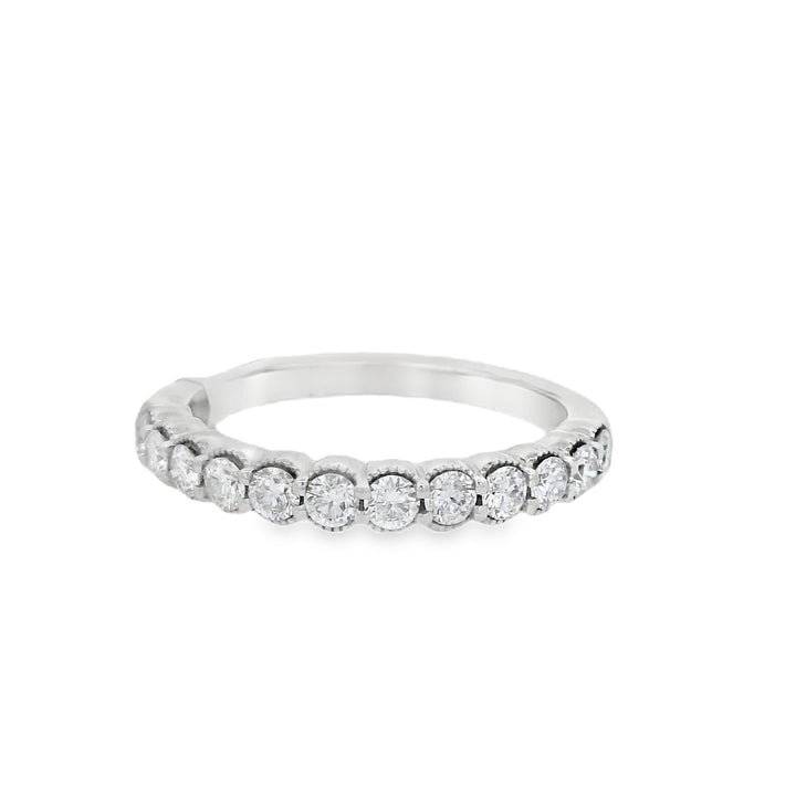 14K White Gold 0.55ct Diamond Half Anniversary Band
