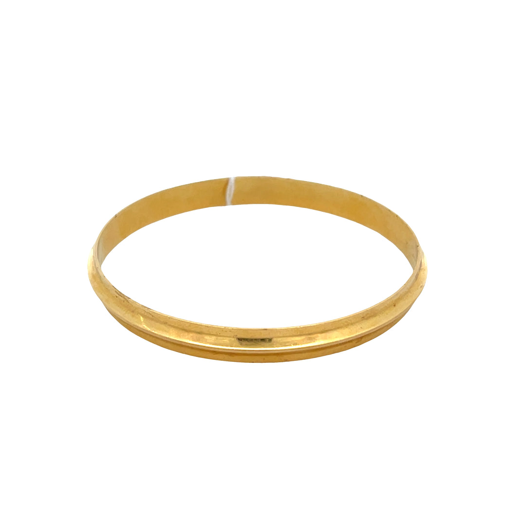 Solid 22K Yellow Gold Classic Bangle Bracelet